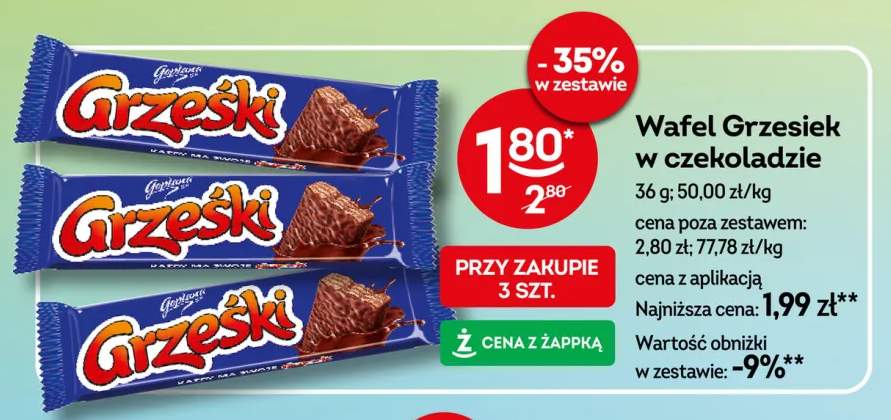 Wafel Grzesiek w czekoladzie Grześki