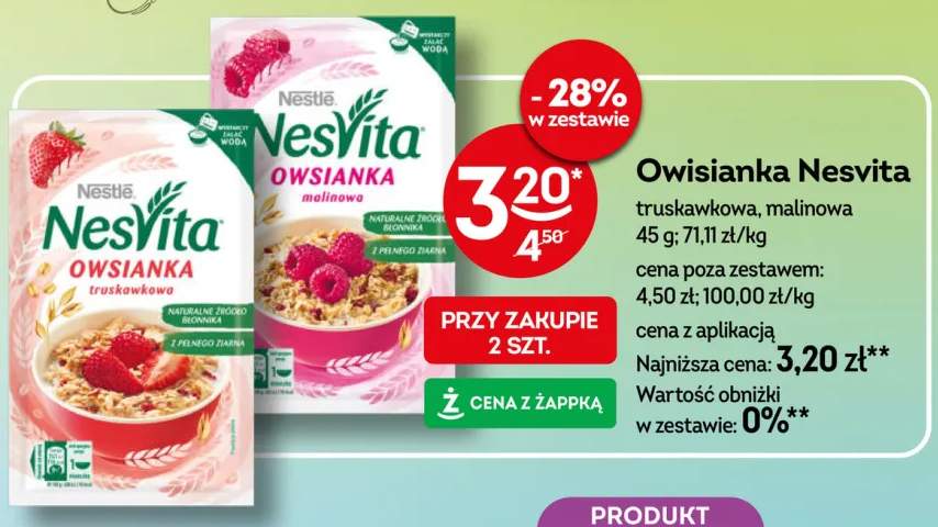 Owsianka Nestlé Nesvita truskawkowa +1 wariant