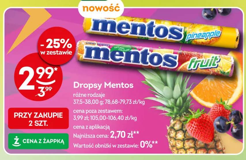 Dropsy Mentos Pineapple +1 wariant