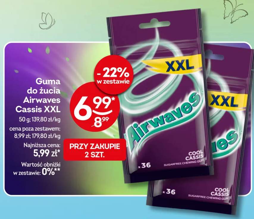Guma do żucia Airwaves Cassis XXL