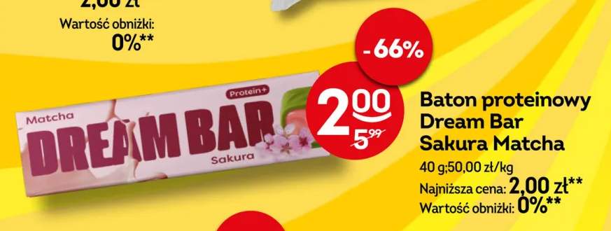 Baton proteinowy Dream Bar Sakura Matcha