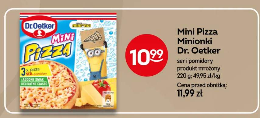 Mini Pizza Minionki Dr. Oetker ser i pomidory