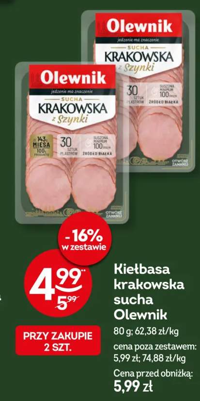 Kiełbasa krakowska sucha Olewnik