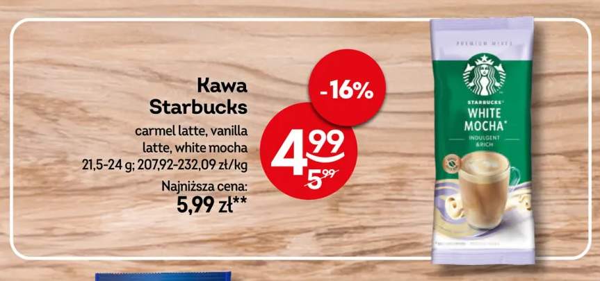 Kawa Starbucks Vanilla Latte +2 warianty