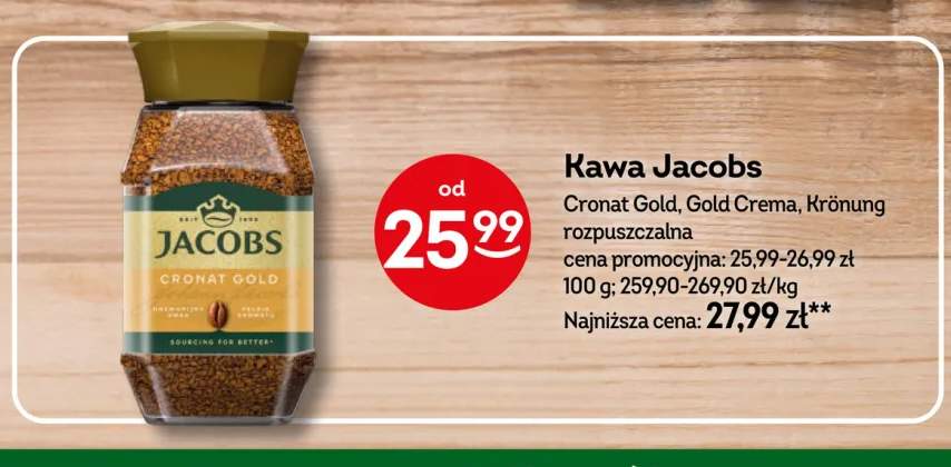 Kawa rozpuszczalna Jacobs Cronat Gold +2 warianty