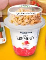 Jogurt Kremowy malina z granulą Bakoma