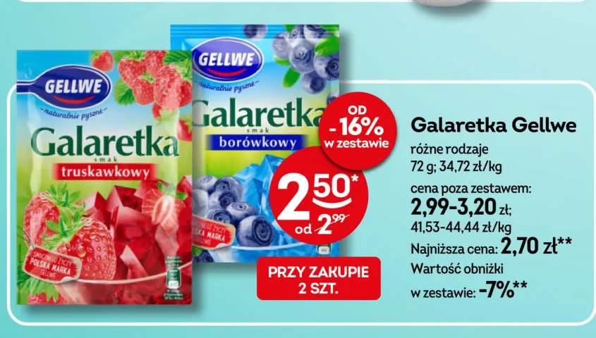 Galaretka Gellwe o smaku borówkowym
