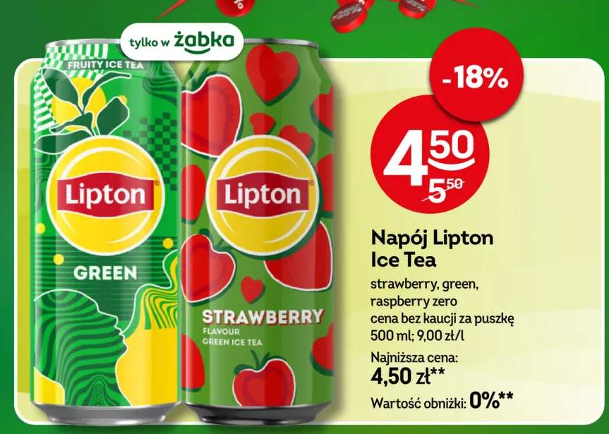 Napój Lipton Ice Tea green +1 wariant