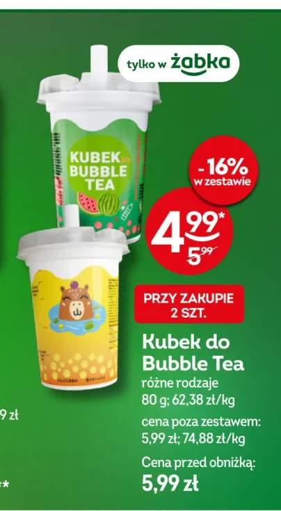 Kubek do Bubble Tea