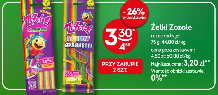 Żelki Zozole Rainbow Spaghetti