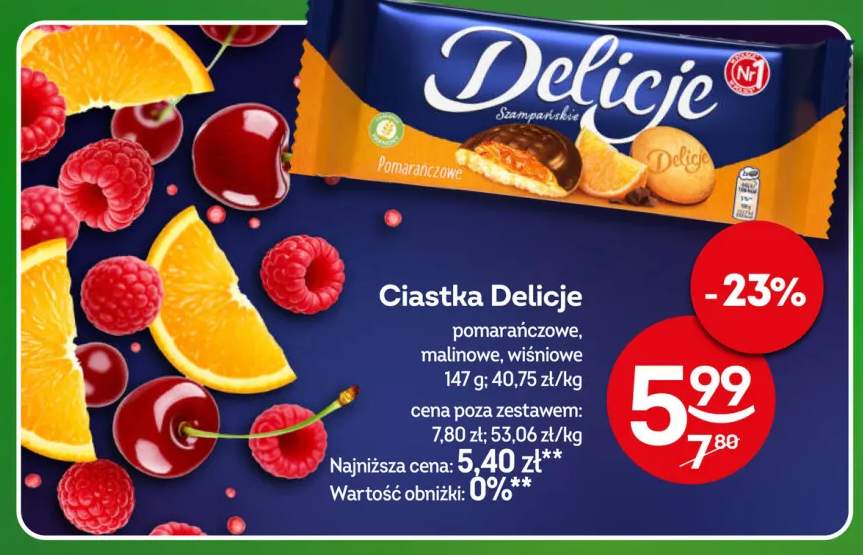 Ciastka Delicje pomarańczowe +2 warianty