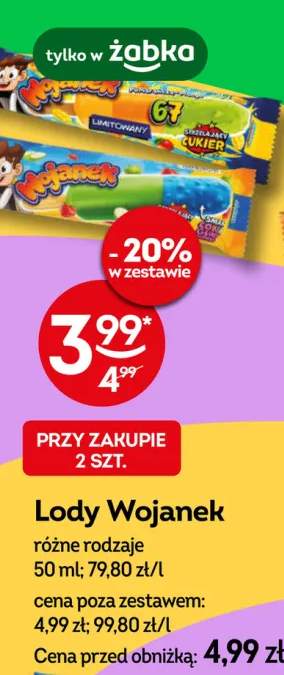 Lody Wojanek Lodowaty +1 wariant