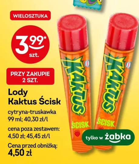 Lody Kaktus Ścisk cytryna-truskawka