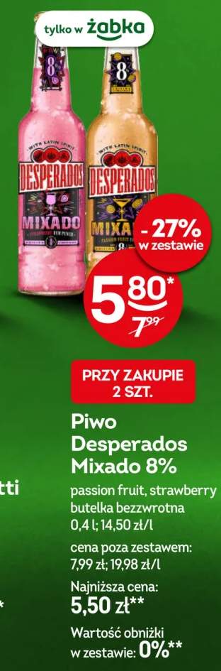 Piwo Desperados Mixado Passion Fruit 8%
