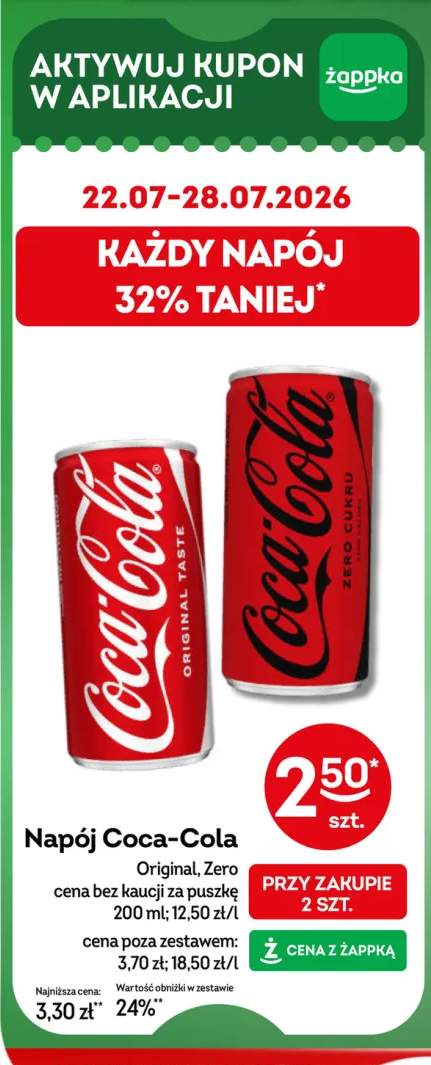 Napój Coca-Cola Original +1 wariant