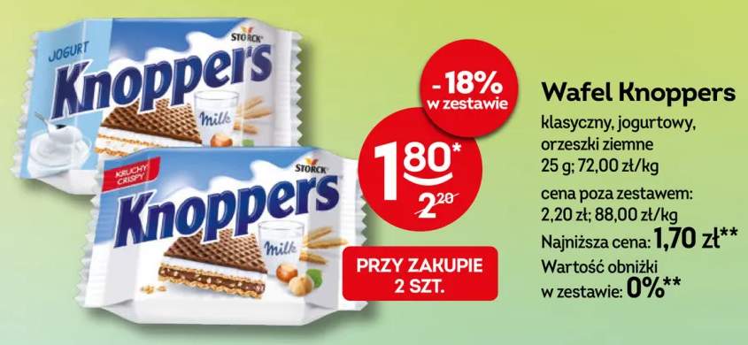Wafel Knoppers klasyczny +2 warianty