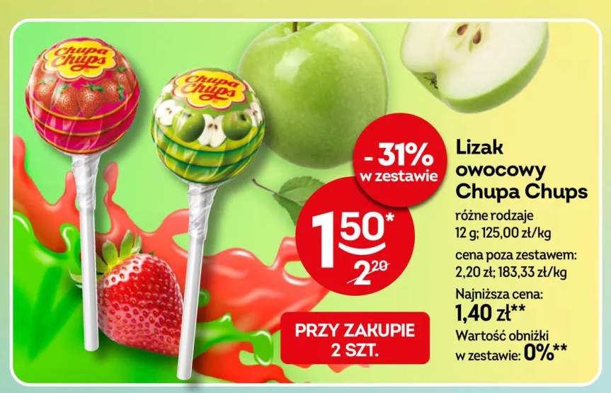 Lizak owocowy Chupa Chups jabłkowy
