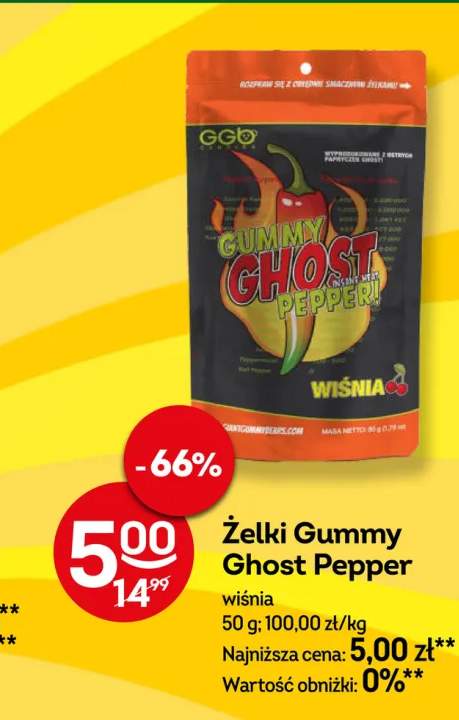 Żelki Gummy Ghost Pepper wiśnia