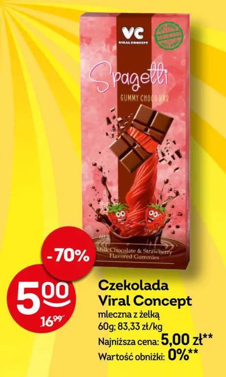 Czekolada Viral Concept mleczna z żelką