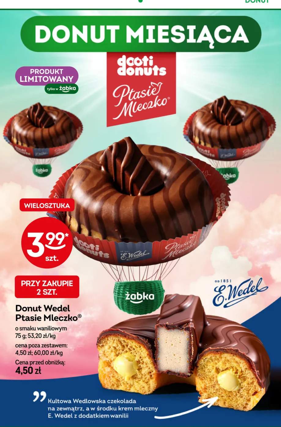 Donut Dooti Donuts Ptasie Mleczko o smaku waniliowym