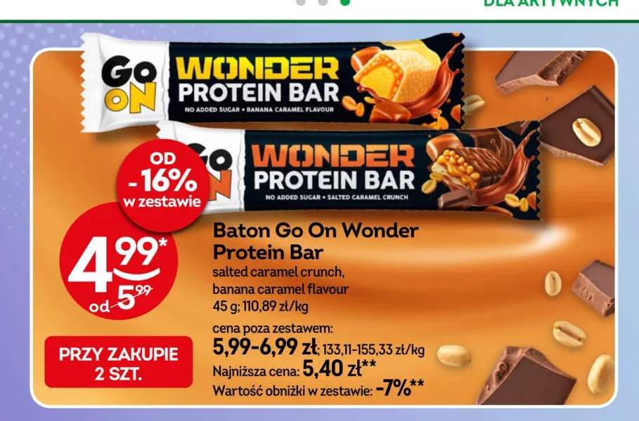 Baton proteinowy Go On Wonder Salted Caramel Crunch +1 wariant