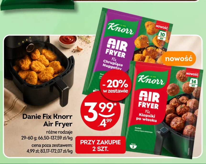 Danie Fix Knorr Air Fryer Chrupiące Nuggetsy +1 wariant