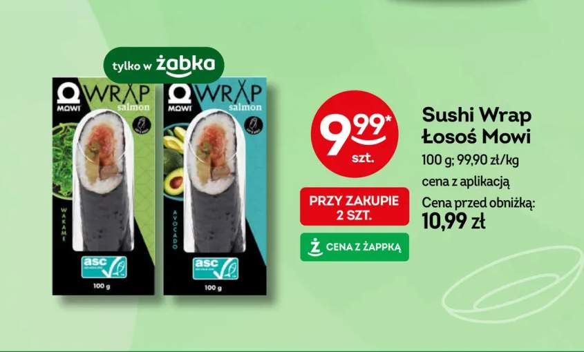 Sushi Wrap Łosoś Mowi Avocado +1 wariant