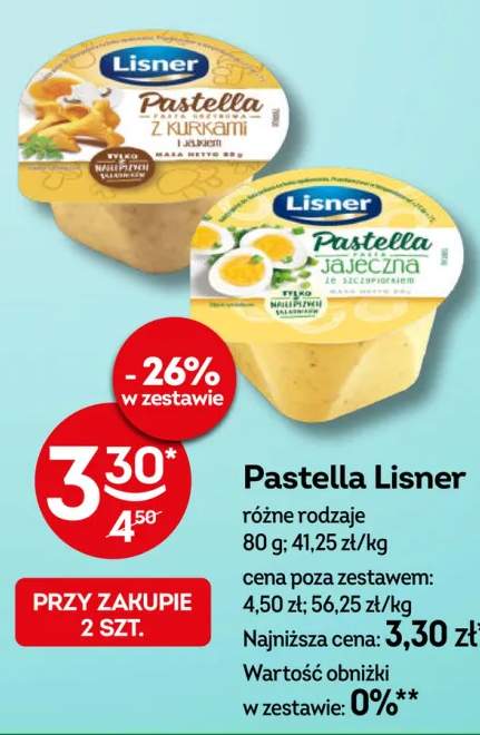 Pasta Pastella jajeczna ze szczypiorkiem Lisner +1 wariant