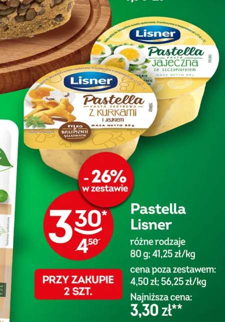 Pasta grzybowa z kurkami i jajkiem Pastella Lisner +1 wariant
