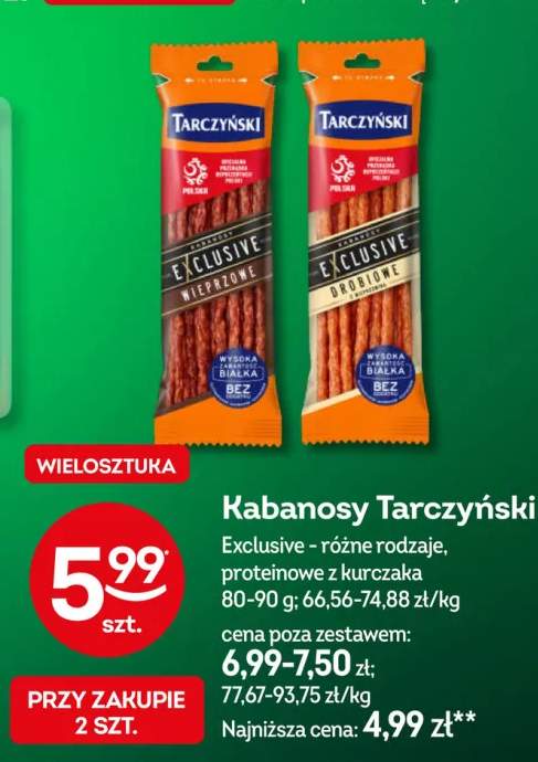 Kabanosy Exclusive wieprzowe Tarczyński +3 warianty