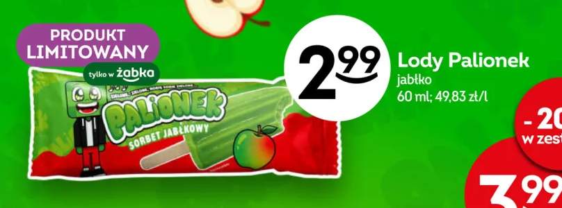Lody Palionek jabłko