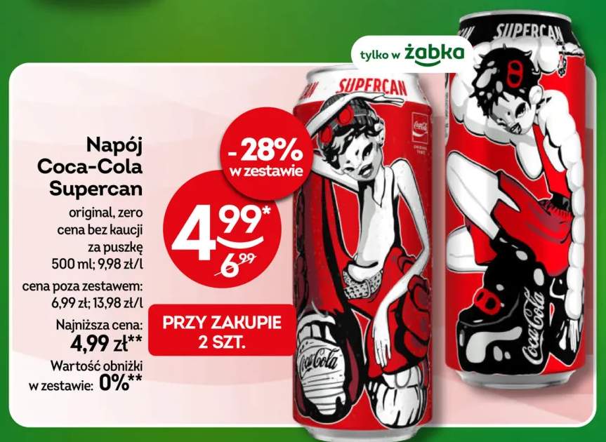 Napój gazowany Coca-Cola Supercan Original +1 wariant