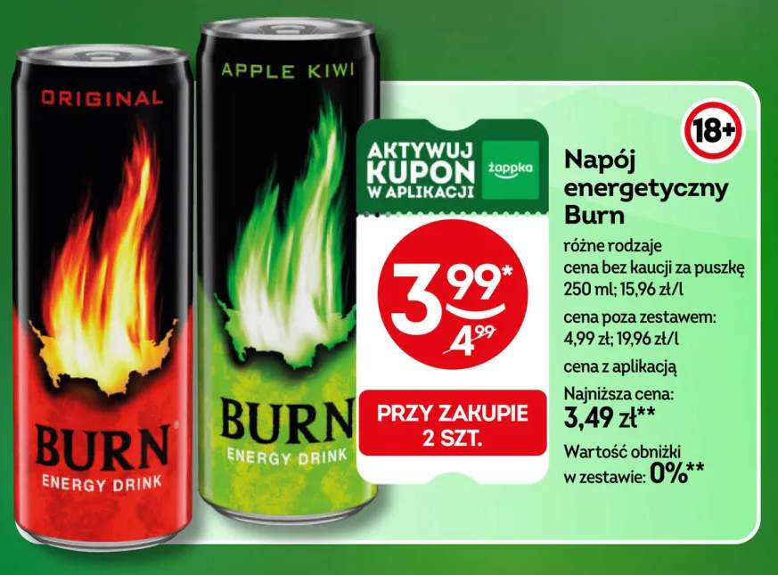 Napój energetyczny Burn Original +1 wariant