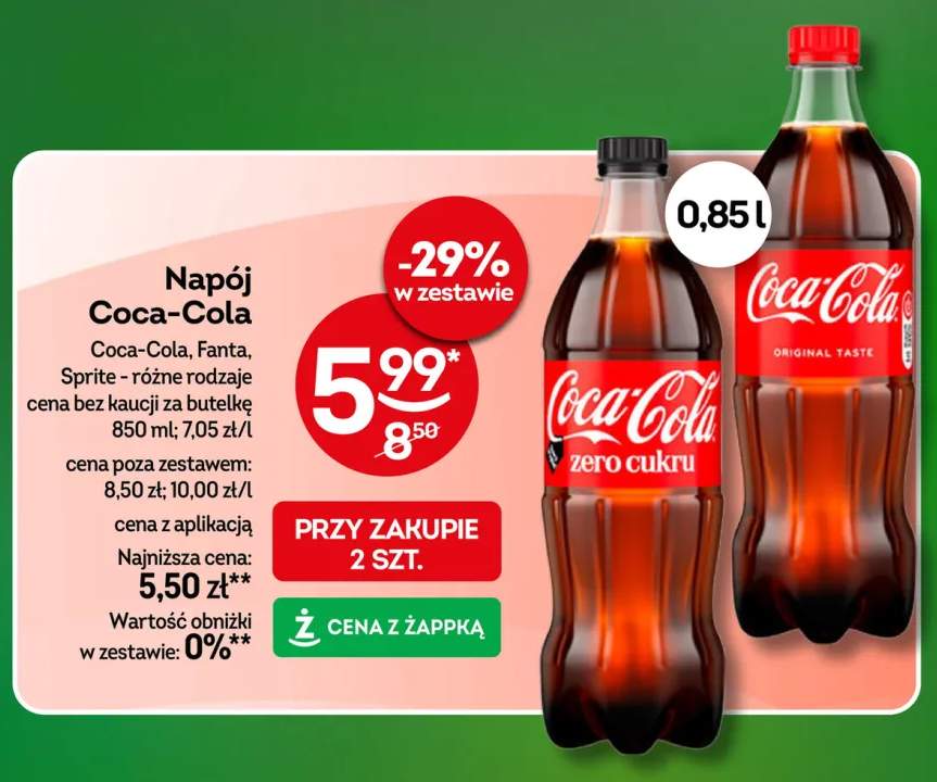 Napój gazowany Coca-Cola Original Taste +3 warianty