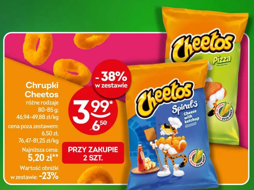 Chrupki Cheetos Spirals Cheese with ketchup +1 wariant