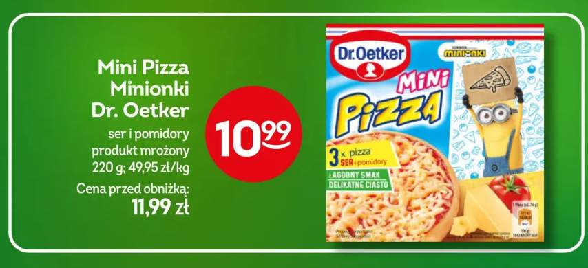 Mini pizza Minionki ser i pomidory Dr. Oetker