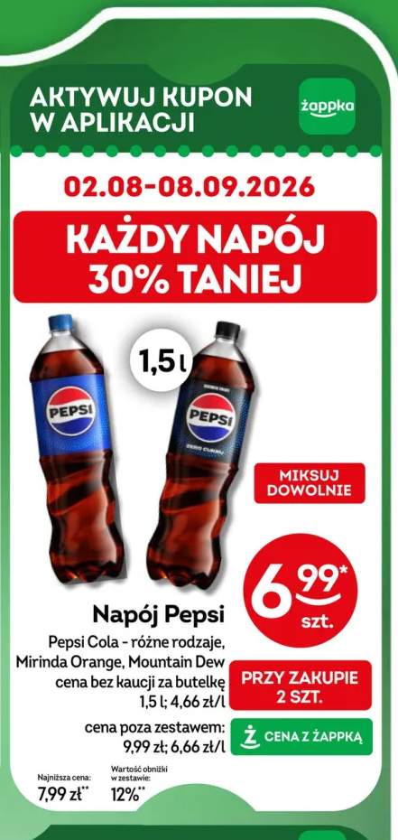 Napój gazowany Pepsi +3 warianty