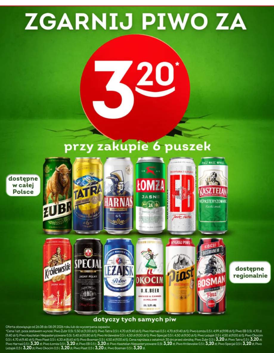 Piwo Żubr +11 wariantów