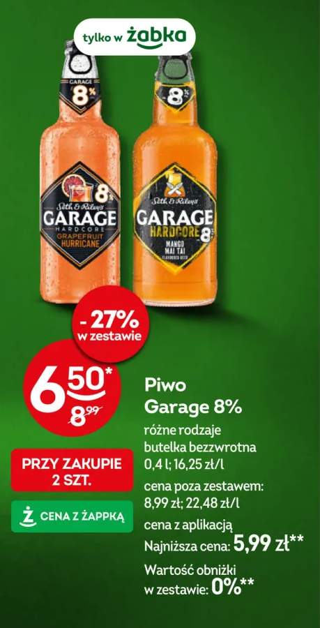 Piwo Garage Hardcore Grapefruit Hurricane 8% +1 wariant