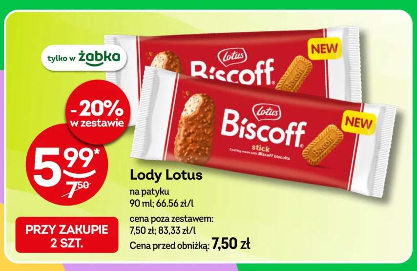 Lody Lotus na patyku
