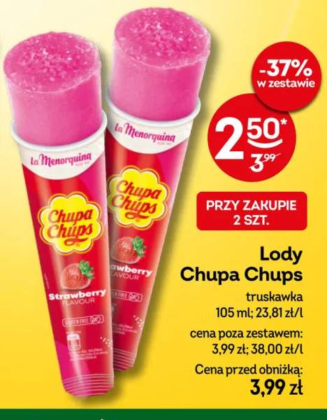 Lody Chupa Chups truskawka