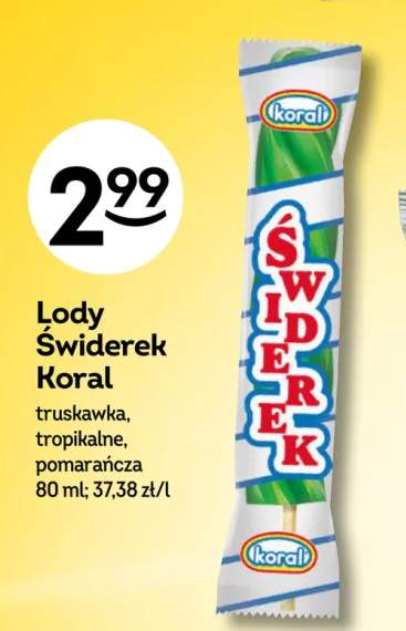 Lody Świderek truskawka +2 warianty