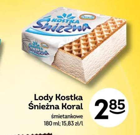 Lody Kostka Śnieżna śmietankowe