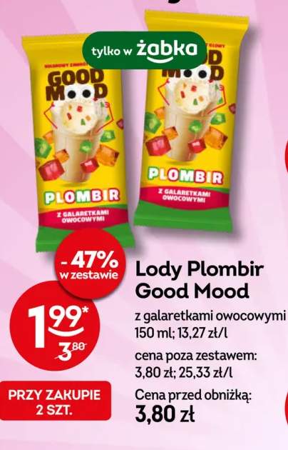 Lody Plombir Good Mood z galaretkami owocowymi