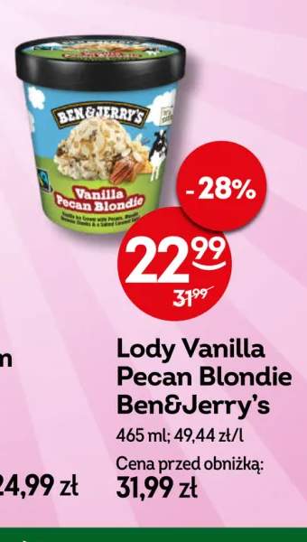 Lody Ben & Jerry's Vanilla Pecan Blondie
