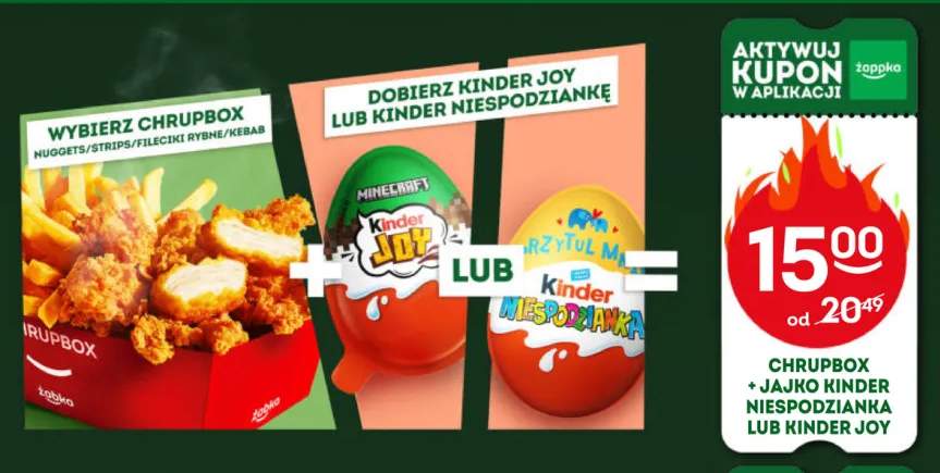 Zestaw Chrupbox + jajko Kinder Joy +1 wariant