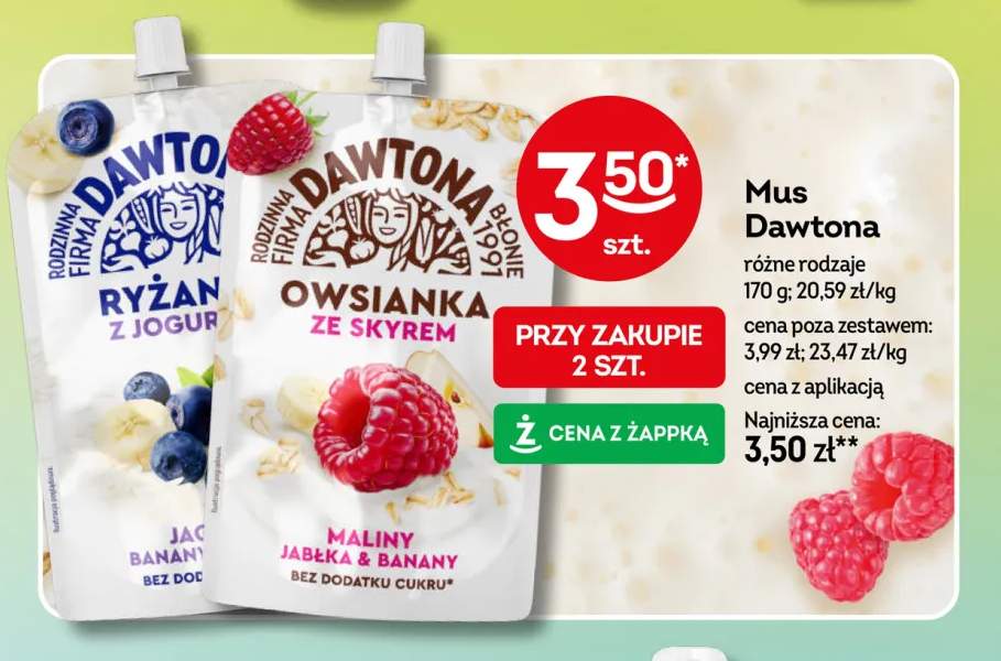Mus Dawtona Ryżanka z jogurtem +1 wariant
