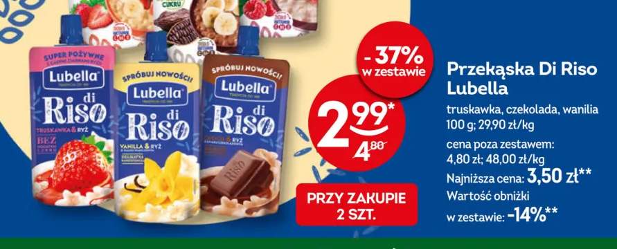 Przekąska Di Riso Lubella truskawka +2 warianty