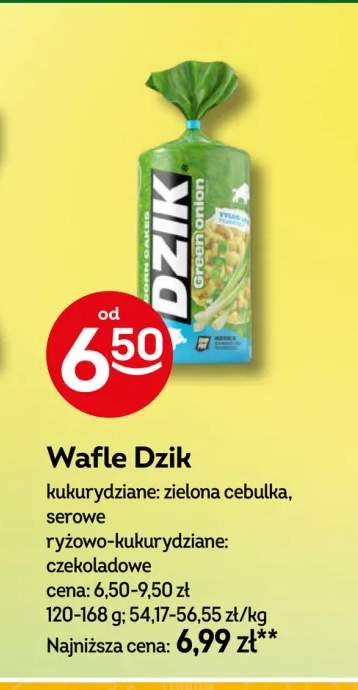 Wafle kukurydziane Dzik zielona cebulka +3 warianty