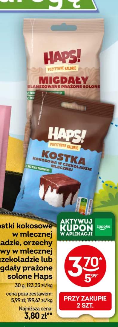 Kostki kokosowe w mlecznej czekoladzie Haps! +2 warianty